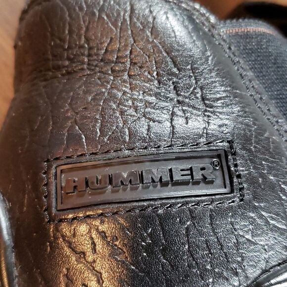 Hummer Mens Casual Chelsea Style Slip On Black‎ Leather Driving Shoes Size 10½ - Picture 9 of 9